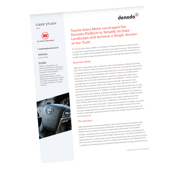 Toyota-Astra Motor Leveraged the Denodo Platform to Simplify its Data Landscape and Achieve a Single Version of the Truth