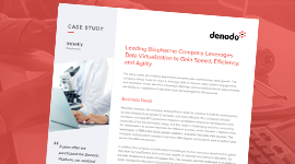 Leading Biopharma Company Leverages Data Virtualization to Gain Speed, Efficiency, and Agility